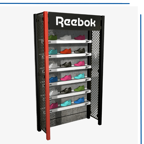 Reebok Metal Retail Shoe Display