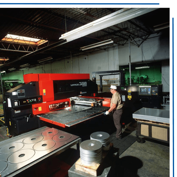 Tusco Manufacturing employee working on metal fabrication